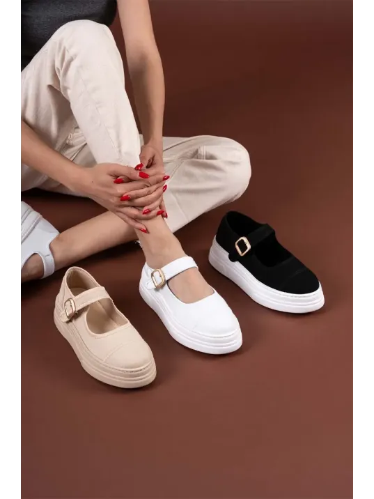 Lunni Bej Keten Spor Ayakkabı Lunni Bej Keten Spor Ayakkabı