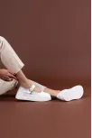 Lunni Beyaz Keten Spor Ayakkabı