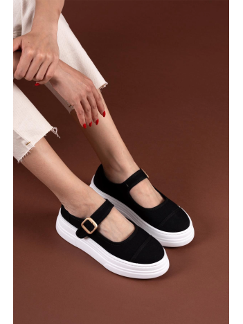 Lunni Siyah Keten Spor Ayakkabı Lunni Siyah Keten Spor Ayakkabı