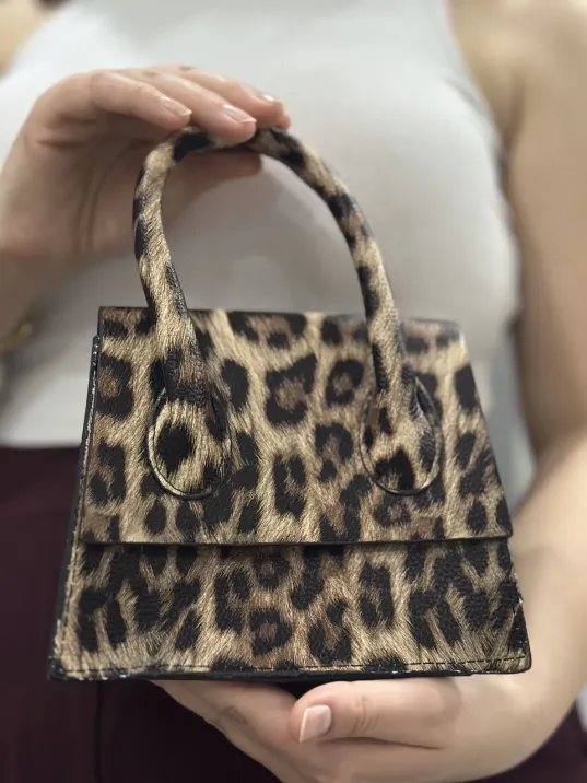 Luxe Leopar Cilt Çanta