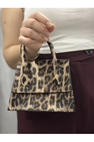 luxe leopar cilt çanta