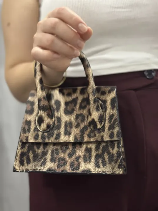 Luxe Leopar Cilt Çanta