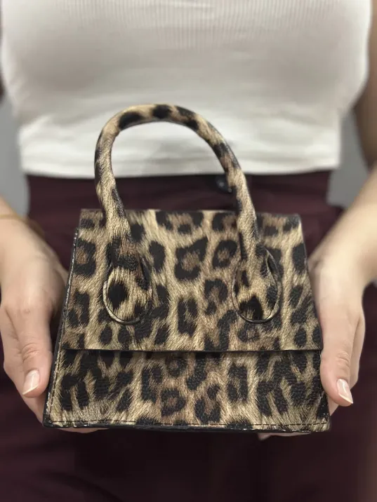 Luxe Leopar Cilt Çanta