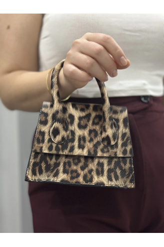 luxe leopar cilt çanta