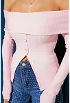 Madonna Yaka Düğmeli Bluz Pembe T4329