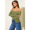 Madonna Yaka Düğmeli Bluz yeşil t4329 Madonna Yaka Düğmeli Bluz yeşil t4329