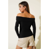Madonna Yaka Düğmeli Bluz siyah t4329 Madonna Yaka Düğmeli Bluz siyah t4329