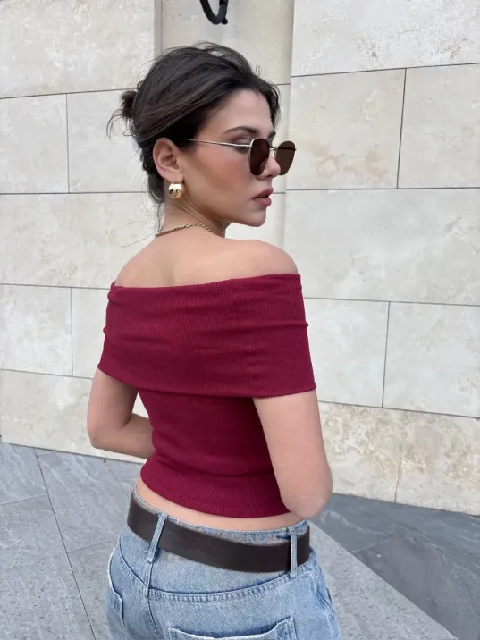 Madonna Yaka Sıfır Kol Bluz