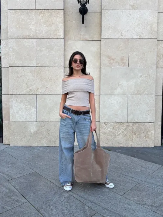 Madonna Yaka Sıfır Kol Bluz