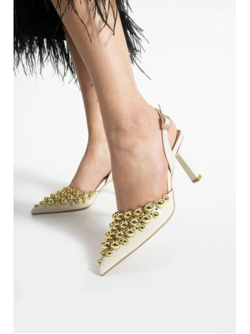 Makay Bej Rugan Topuklu Ayakkabı Makay Bej Rugan Topuklu Ayakkabı