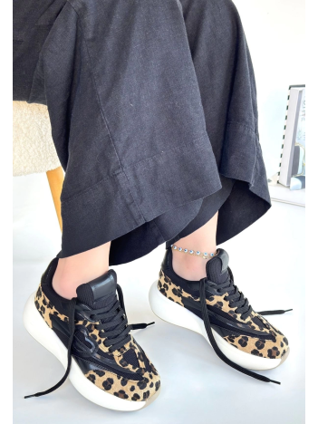 Mark Leopar Süet Bağcıklı Spor Ayakkabı Mark Leopar Süet Bağcıklı Spor Ayakkabı