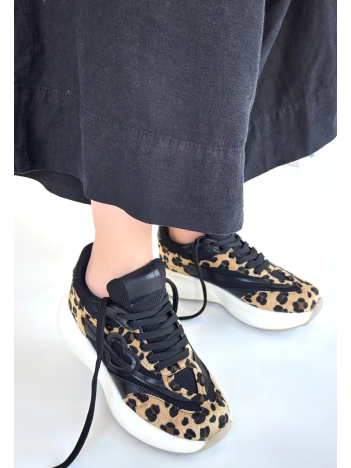 Mark Leopar Süet Bağcıklı Spor Ayakkabı Mark Leopar Süet Bağcıklı Spor Ayakkabı