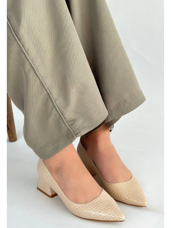 Meort Bej Rugan Topuklu Ayakkabı Meort Bej Rugan Topuklu Ayakkabı