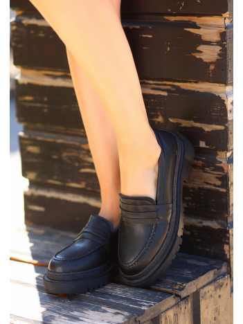 Meos Siyah Cilt Ayakkabı Meos Siyah Cilt Ayakkabı