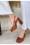 Mety Taba Cilt Topuklu Ayakkabı Mety Taba Cilt Topuklu Ayakkabı