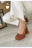 Mety Taba Cilt Topuklu Ayakkabı Mety Taba Cilt Topuklu Ayakkabı