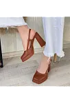 Mety Taba Cilt Topuklu Ayakkabı