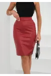Midi Boy Deri Kalem Etek Bordo H26780