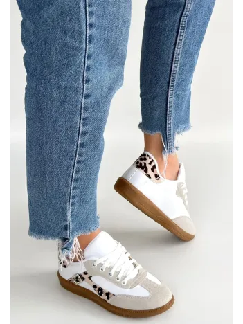 Mier Beyaz Cilt Bağcıklı Spor Ayakkabı