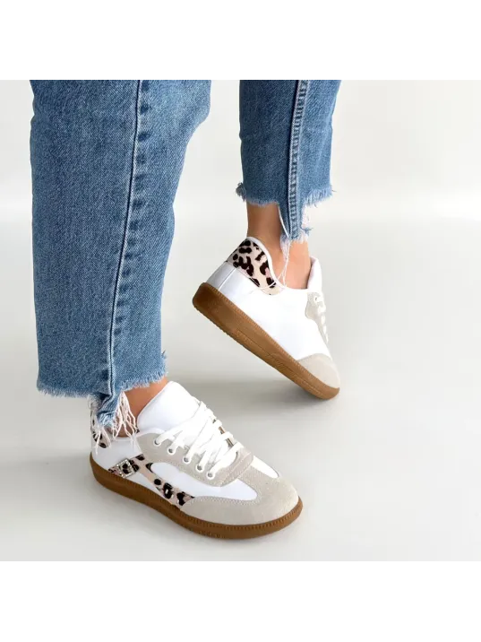 Mier Beyaz Cilt Bağcıklı Spor Ayakkabı