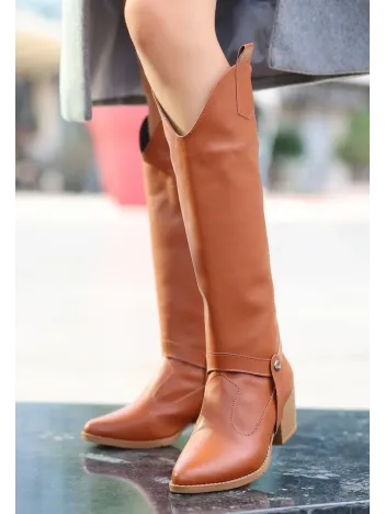 Milla Taba Cilt Tak Çıkar Topuklu Bot Ve Çizme