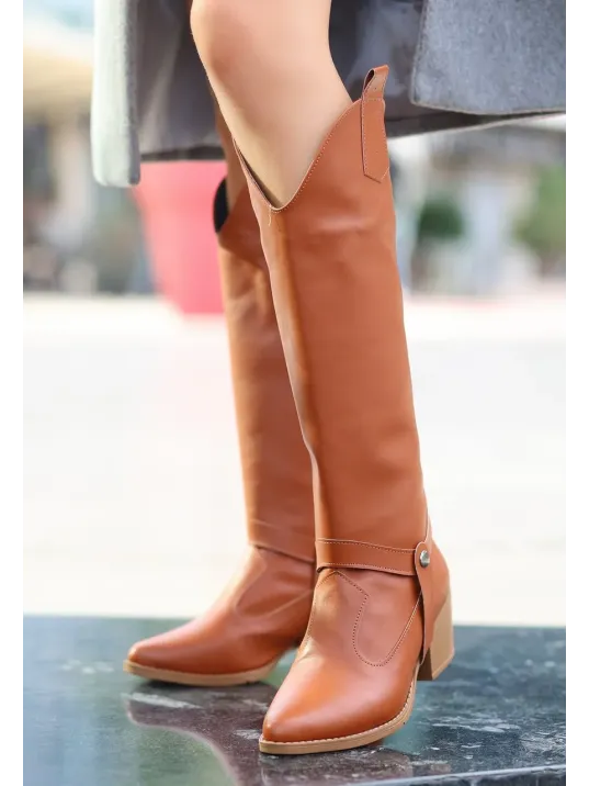 Milla Taba Cilt Tak Çıkar Topuklu Bot Ve Çizme Milla Taba Cilt Tak Çıkar Topuklu Bot Ve Çizme