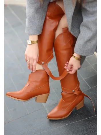 Milla Taba Cilt Tak Çıkar Topuklu Bot Ve Çizme Milla Taba Cilt Tak Çıkar Topuklu Bot Ve Çizme