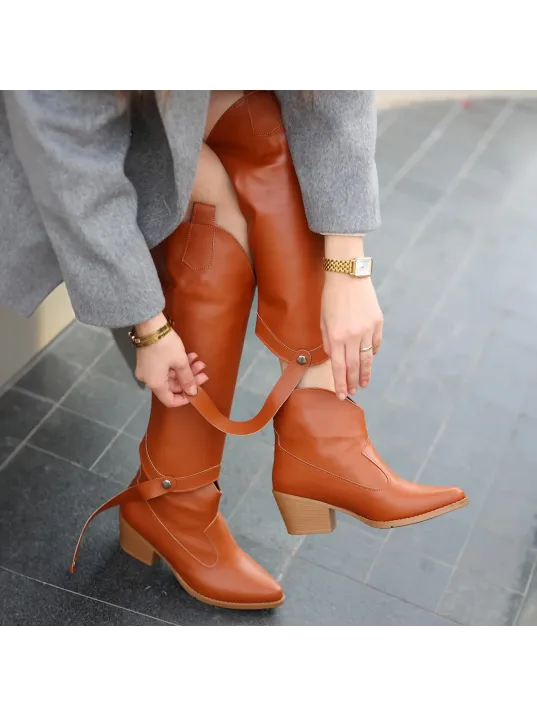 Milla Taba Cilt Tak Çıkar Topuklu Bot Ve Çizme Milla Taba Cilt Tak Çıkar Topuklu Bot Ve Çizme