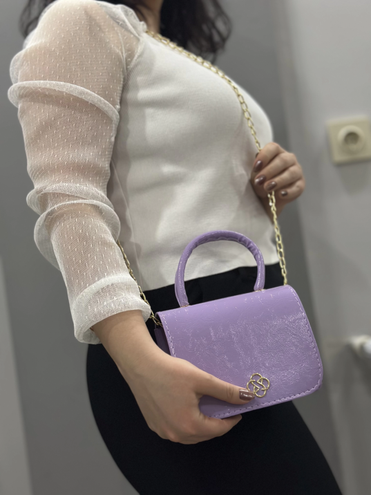 Lila cilt krash çanta