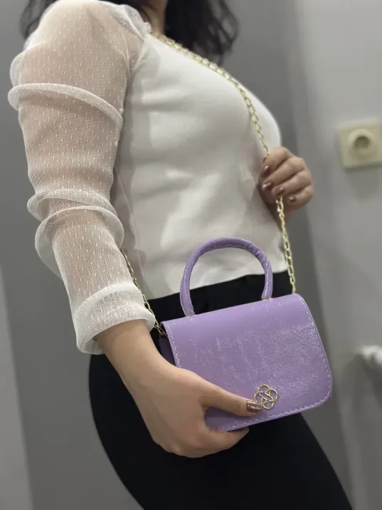 Lila Cilt Krash Çanta