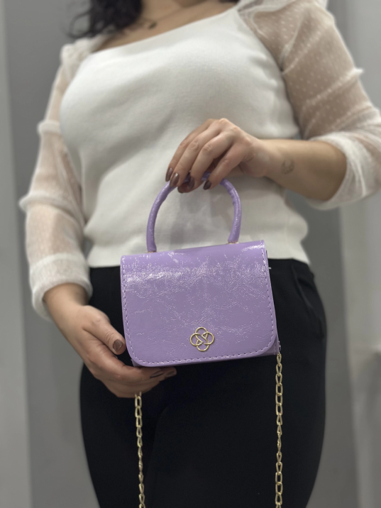 Lila cilt krash çanta