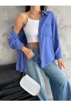 Modal Oversize Cepli Gömlek