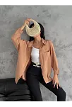Modal Oversize Cepli Gömlek