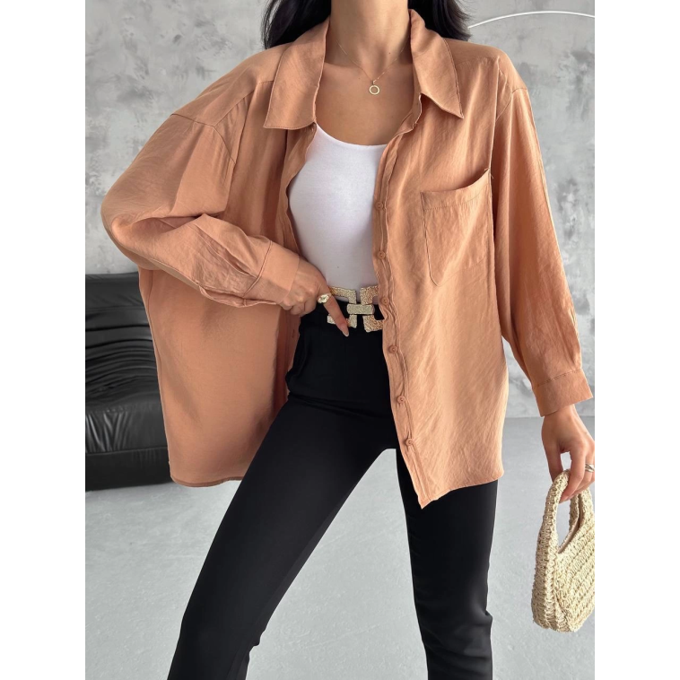 Modal oversize cepli gömlek Modal oversize cepli gömlek