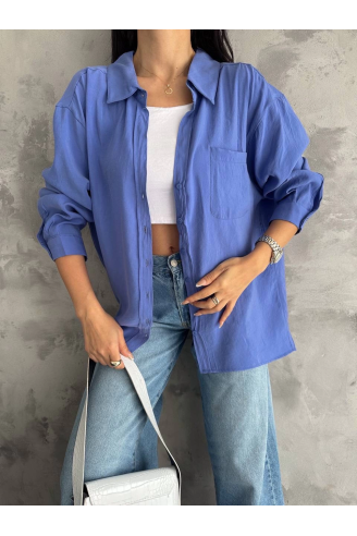 Modal oversize cepli gömlek