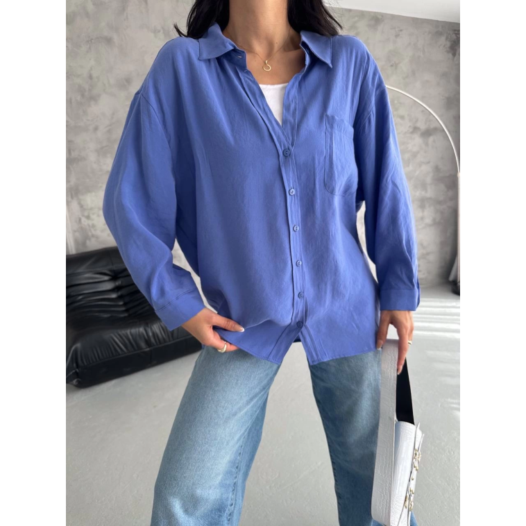 Modal oversize cepli gömlek Modal oversize cepli gömlek