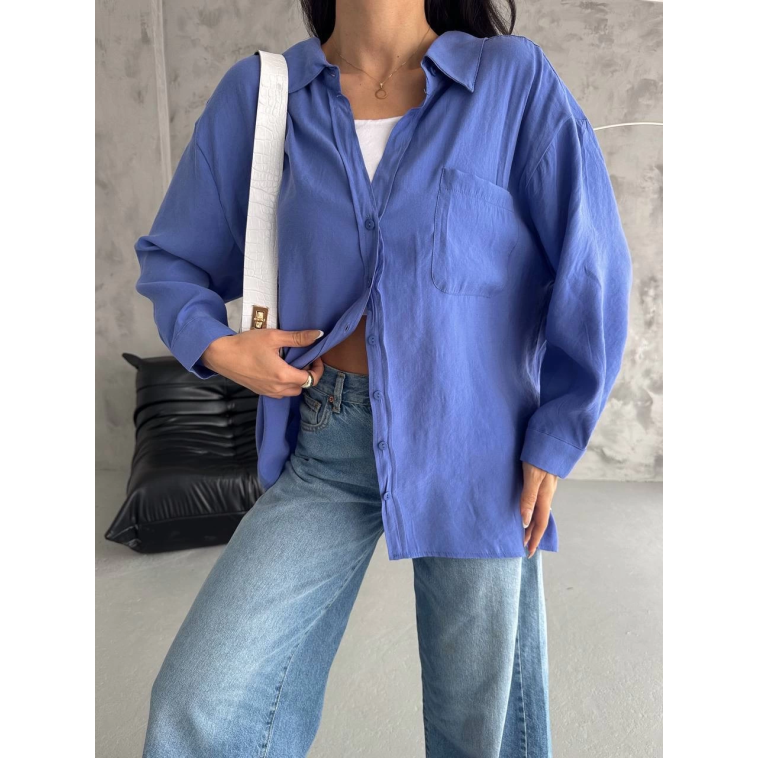 Modal oversize cepli gömlek Modal oversize cepli gömlek