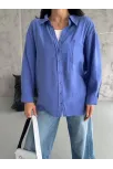 Modal Oversize Cepli Gömlek