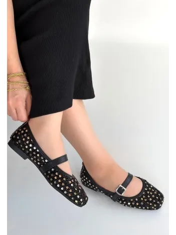 Moden Siyah Süet Babae Ayakkabı Moden Siyah Süet Babae Ayakkabı