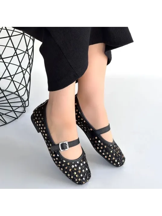 Moden Siyah Süet Babae Ayakkabı Moden Siyah Süet Babae Ayakkabı