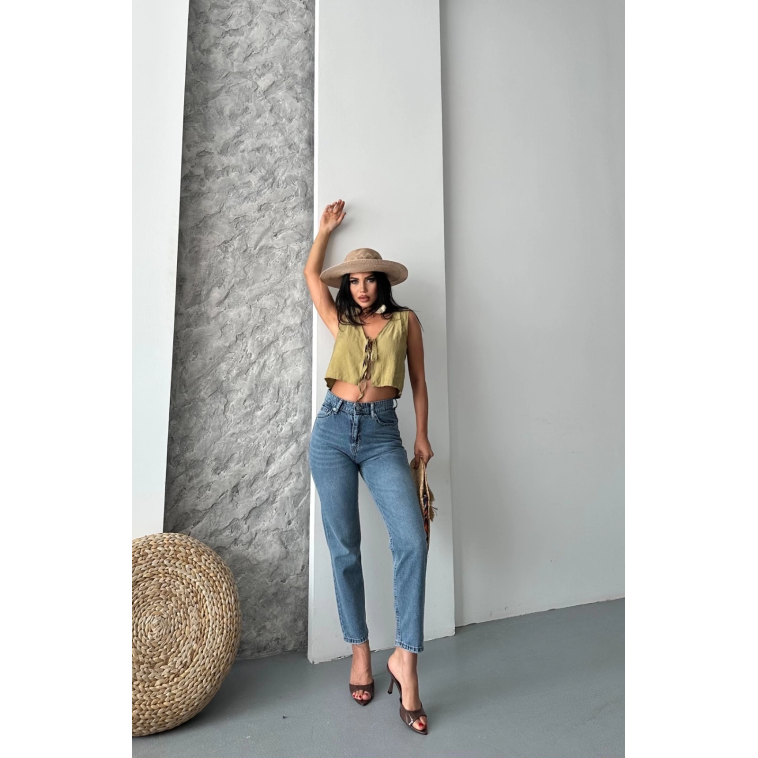 Mom fit bıyık kar yıkama jeans pantolon koyu mavi d2006 Mom fit bıyık kar yıkama jeans pantolon koyu mavi d2006