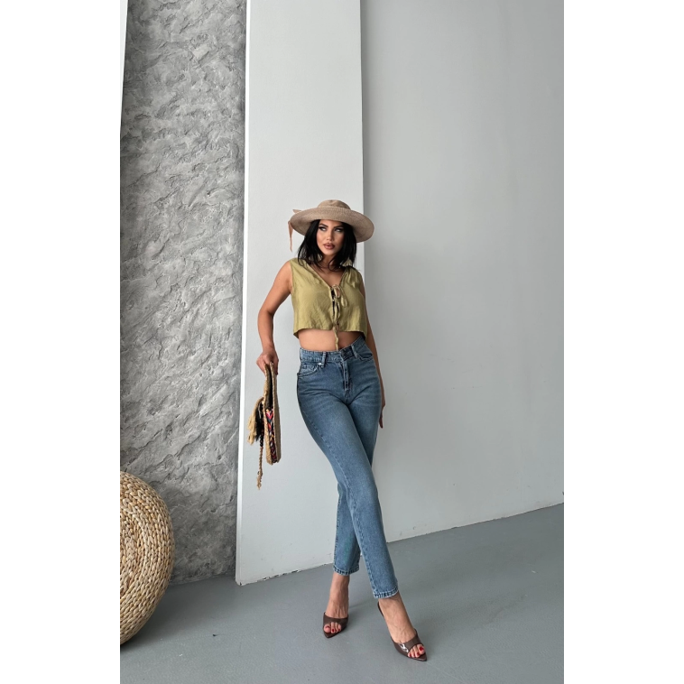 Mom fit bıyık kar yıkama jeans pantolon koyu mavi d2006 Mom fit bıyık kar yıkama jeans pantolon koyu mavi d2006