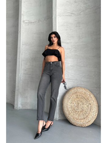 Mom fit enzim taş yıkama jeans pantolon füme d2006 Mom fit enzim taş yıkama jeans pantolon füme d2006