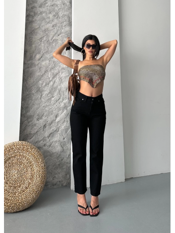 Mom fit enzim taş yıkama jeans pantolon siyah d2006 Mom fit enzim taş yıkama jeans pantolon siyah d2006