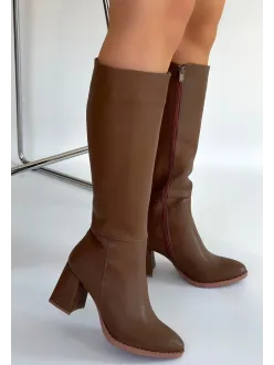 Morena Vizon Cilt Bejtopuklu Çizme Morena Vizon Cilt Bejtopuklu Çizme