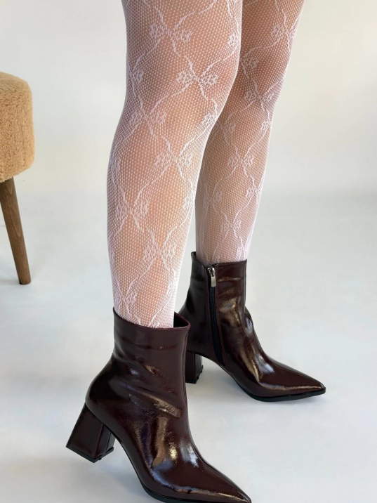 Mosy Bordo Rugan Topuklu Bot