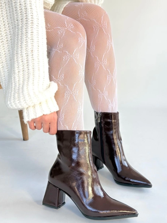 Mosy Bordo Rugan Topuklu Bot