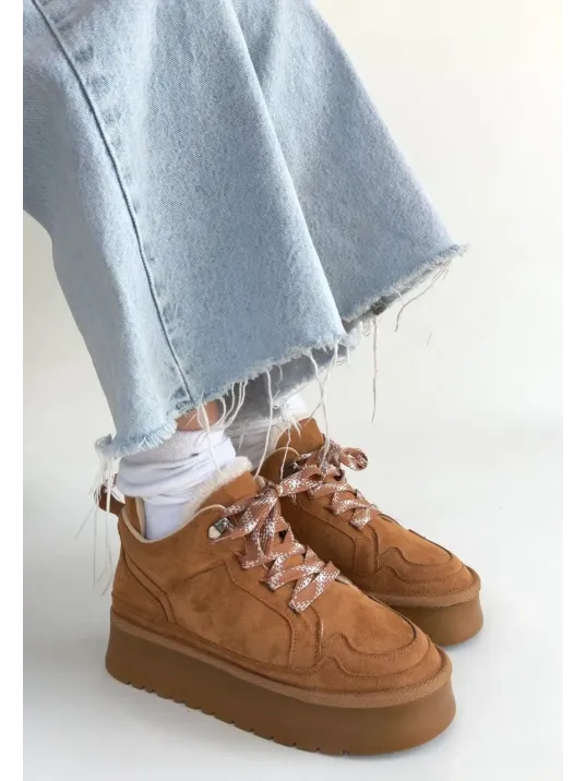 Muden Taba Süet Bağcıklı Bot Muden Taba Süet Bağcıklı Bot