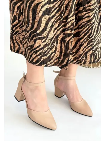 Mulen Nude Cilt Topuklu Ayakkabı