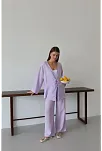 Müslin Kumaş Kimono Lila Pt